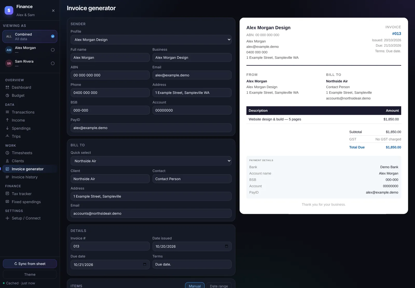 Raf's Financial Dashboard — screenshot 6