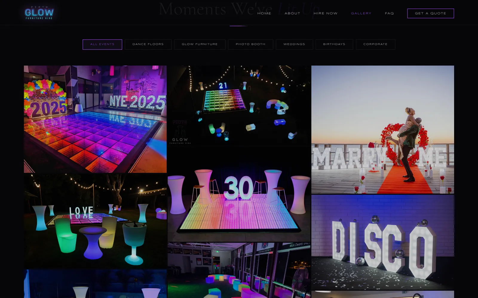 Perth Glow — Website — screenshot 5