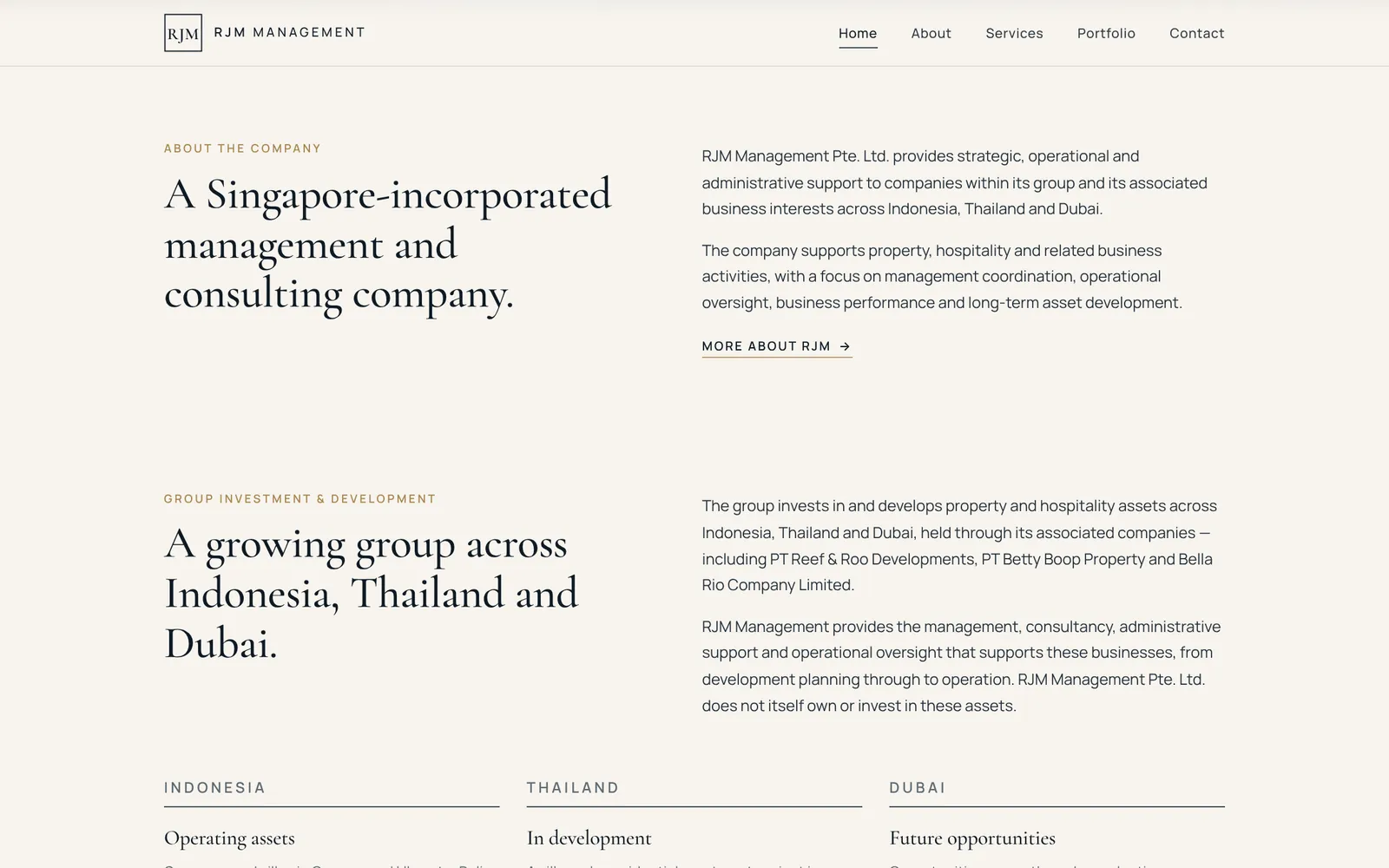 RJM Management — Website — screenshot 3